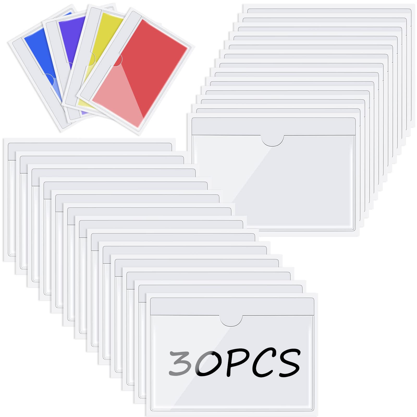 Chinco 30 Pack Self Adhesive Index Card Pockets