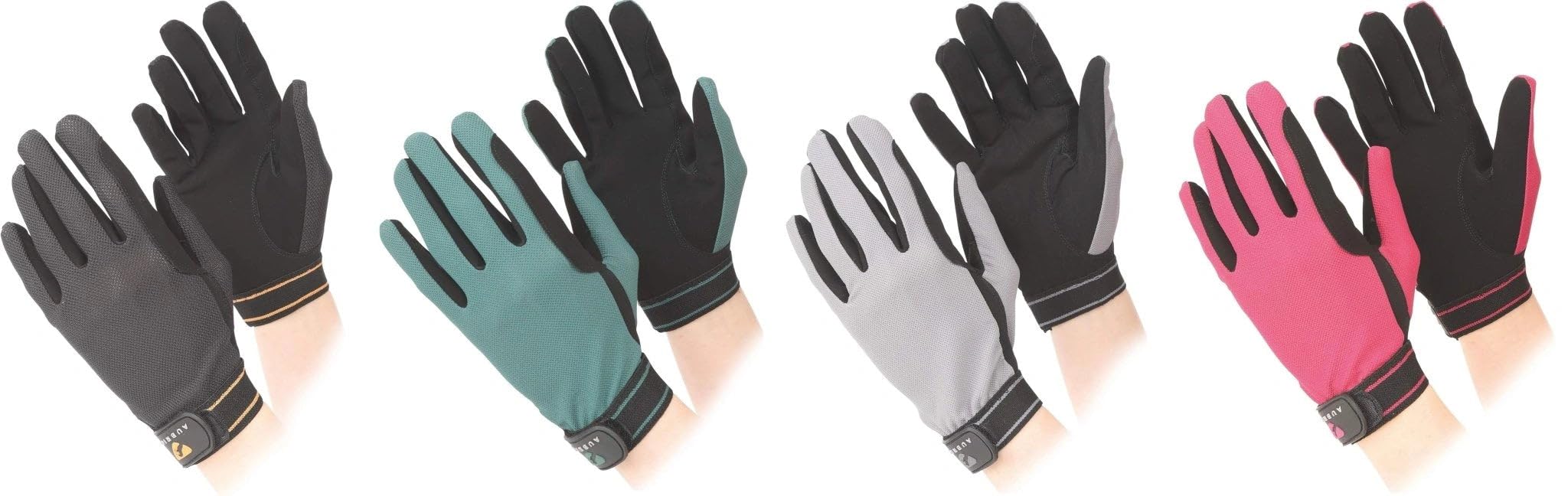 Shires Aubrion Mesh Childrens Riding Gloves Large Grey — image 1