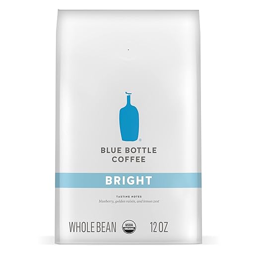 Blue Bottle Whole Bean Organic Coffee, Bright, Light Roast, 12 Ounce Bag (Pack of 1)