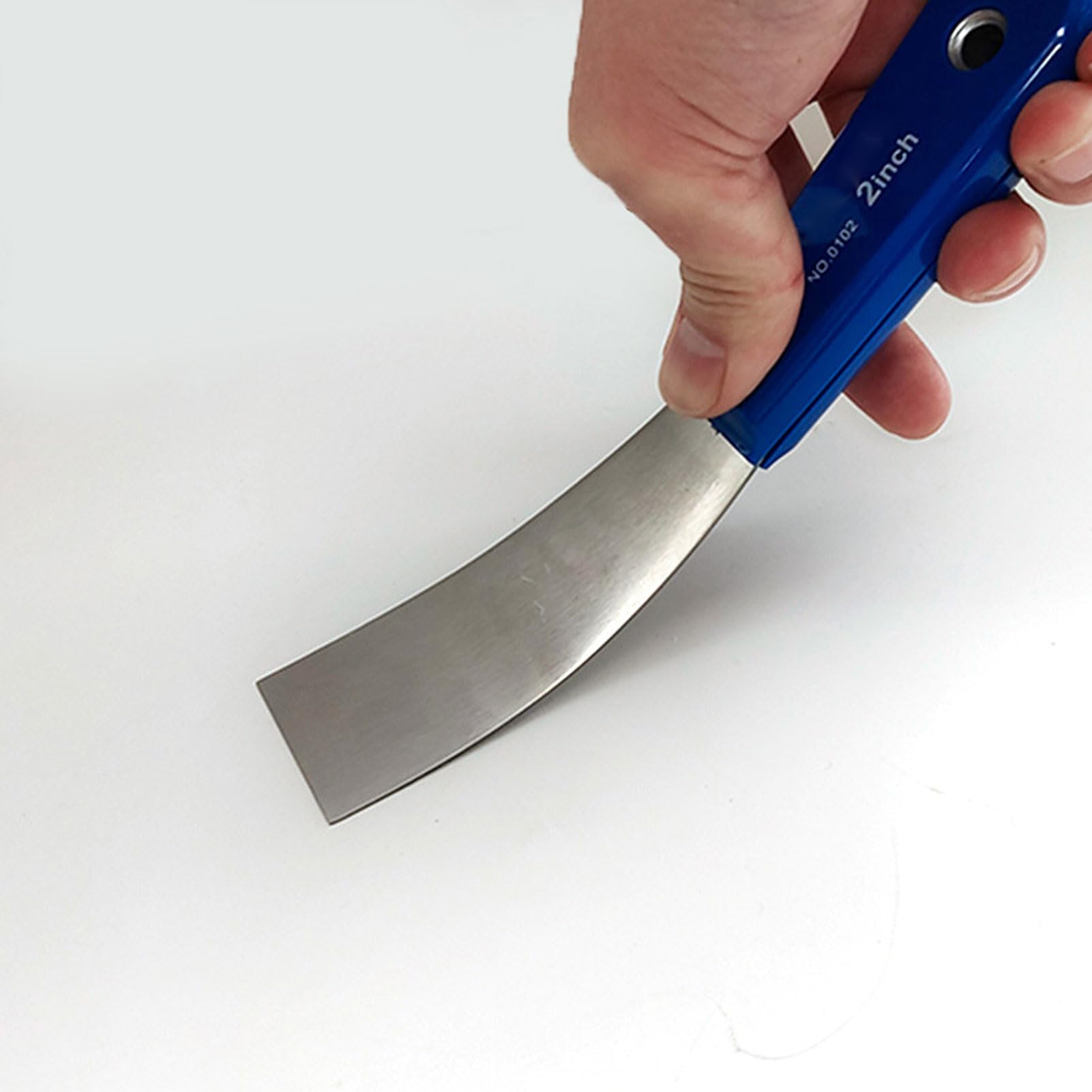 SIXRUN Set di 7 Raschietti per Stucco, Spatola per Cartongesso in Acciaio Al Carbonio con Dimensioni da 1 a 5 Pollici e Custodia, Lame Lucidate a Specchio, Manici in PP, per Riparazione di Intonaco,