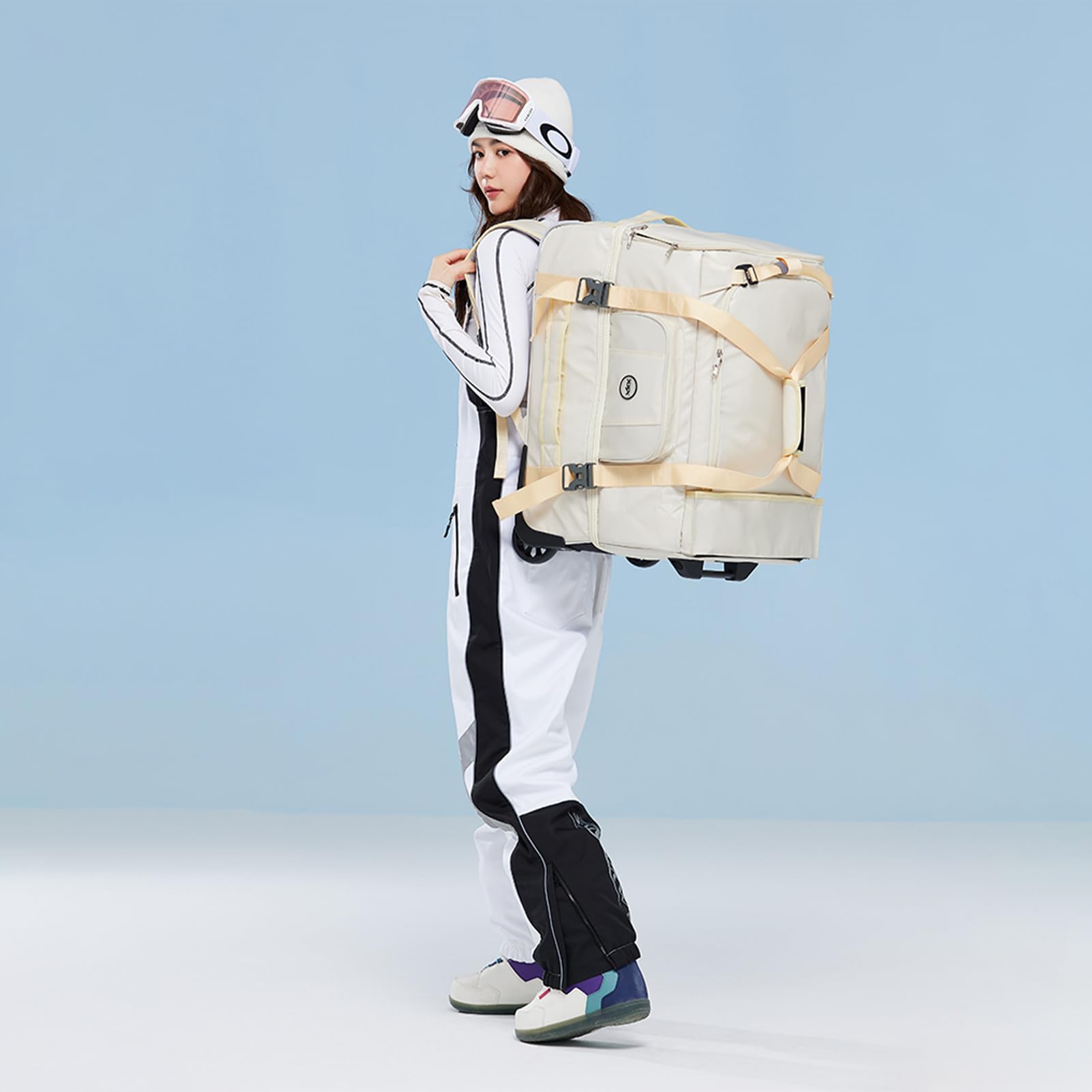 Walizka narciarska torba podróżna walizka na kółkach wodoodporny duży lekki miękki plecak snowboardowy torba sportowa z przegródkami na kółkach