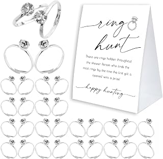 Bridal Shower Ring Game, Ring Hunt Bridal Shower Game 30 fake rings, bridal shower decorations, wedding games, bachelorette party games for guests - RH11