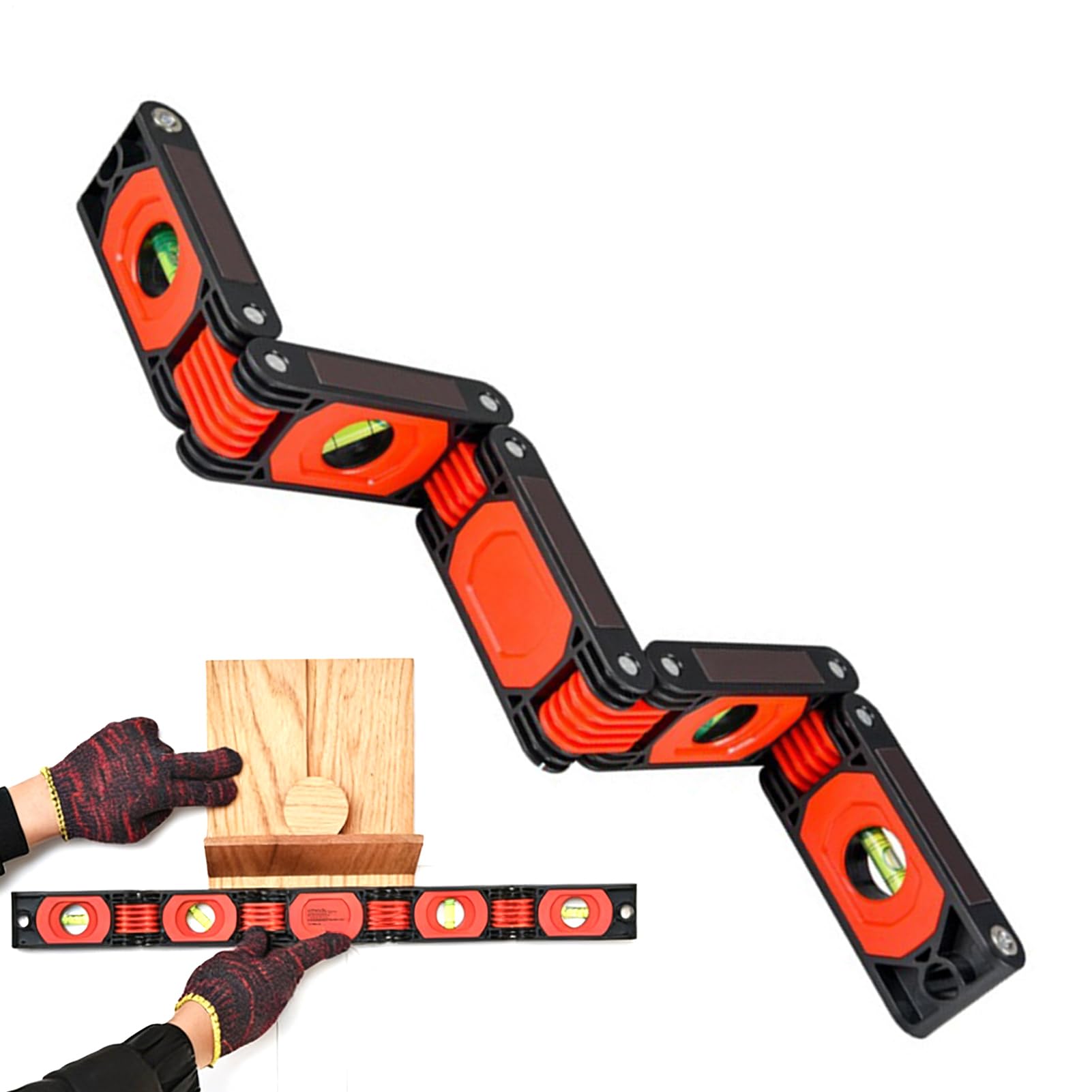 Niveau à bulle Niveau Magnétique Pliable et Compact | Outils de mesure pour menuiserie Pour menuiserie, bricolage, construction, installation, tableaux, , escaliers, pelouse,