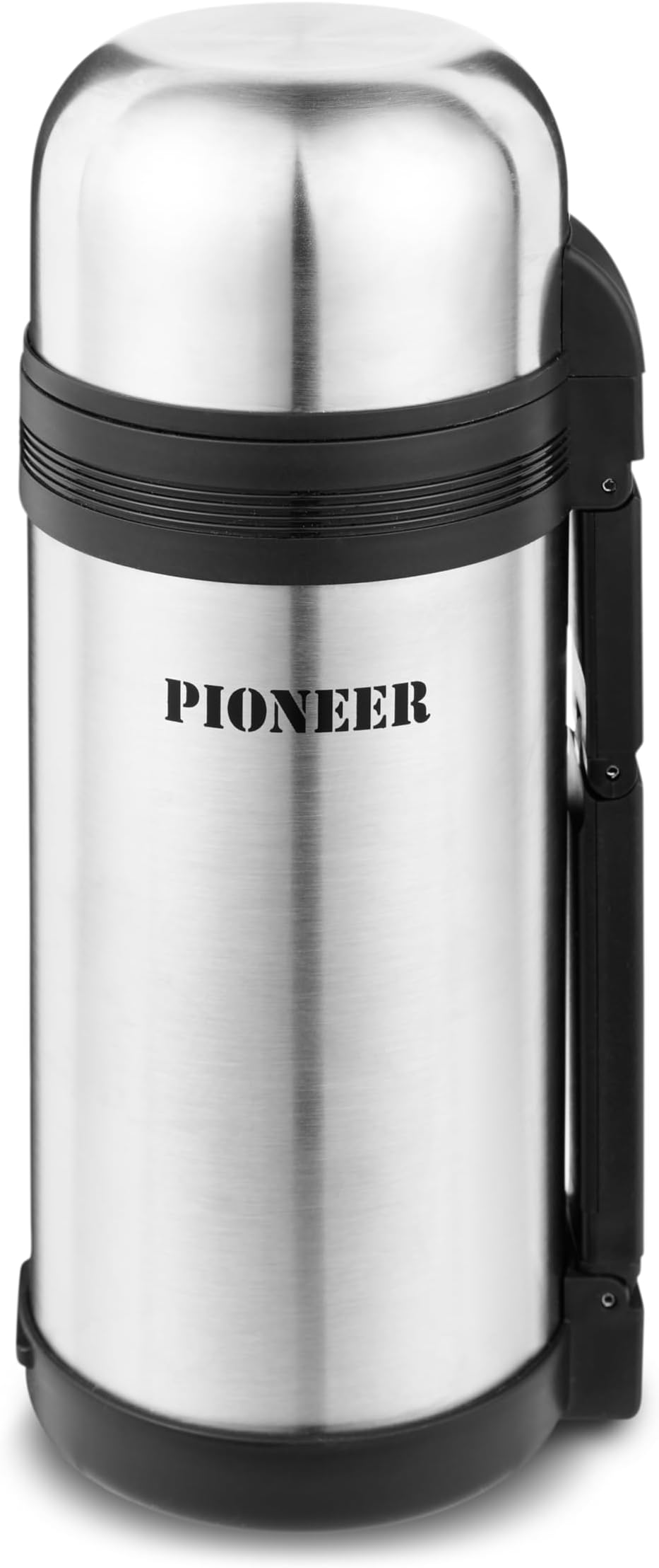 SVP1500 Vacuum Insulated Leakproof Flask with 2 Cups and Retractable Handle, Stainless Steel, 1500ml / 1.5L