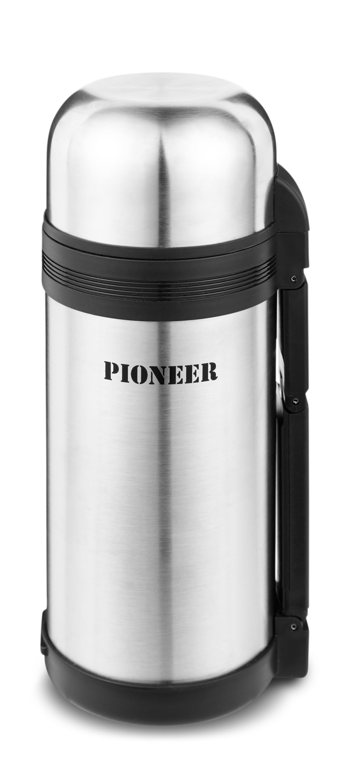 SVP1500 Vacuum Insulated Leakproof Flask with 2 Cups and Retractable Handle, Stainless Steel, 1500ml / 1.5L