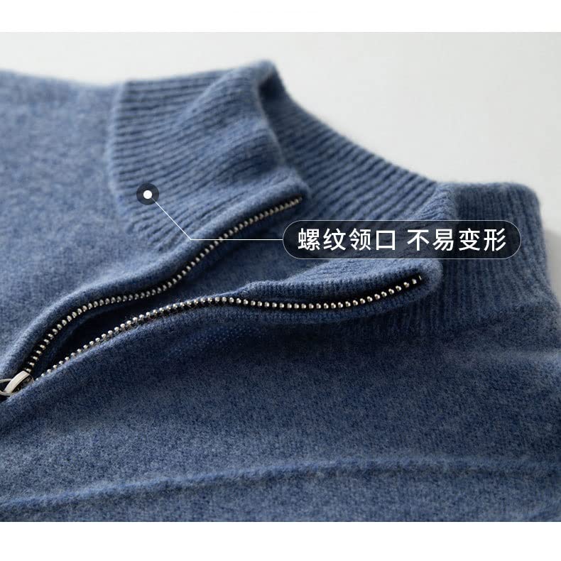 Pull en cachemire demi-col zippé ample pour ne plus souffrir du froid - 6