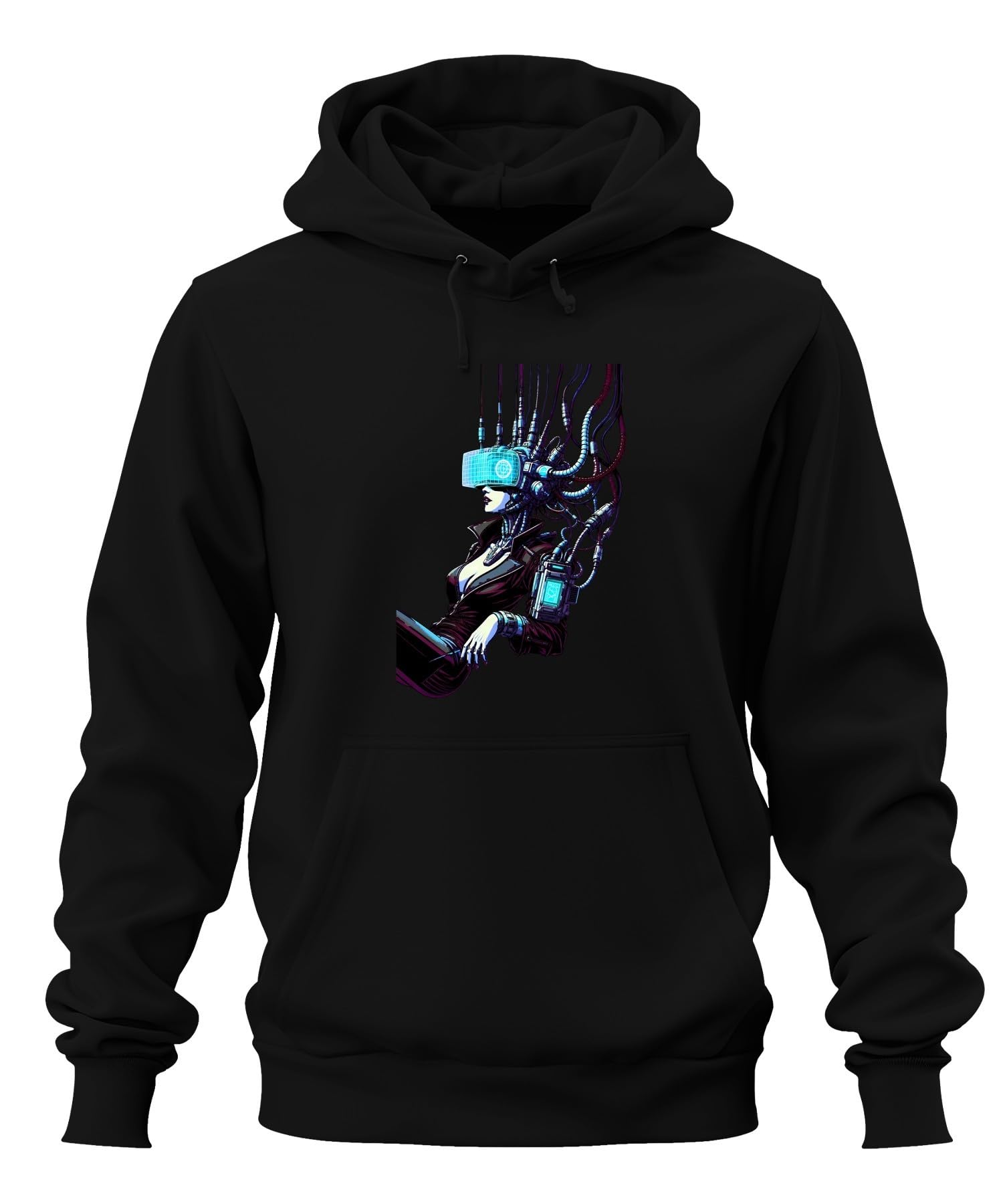 Cyberpunk Cyborg damska VR Japan Y2K bluza z kapturem