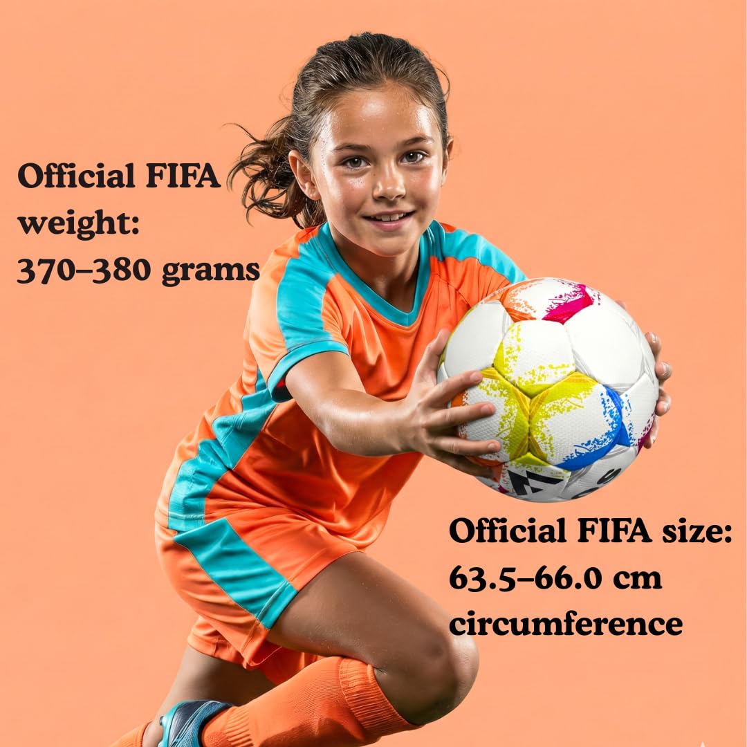 AMOS Inferno Rainbow (Size 4) Football with Pump 4