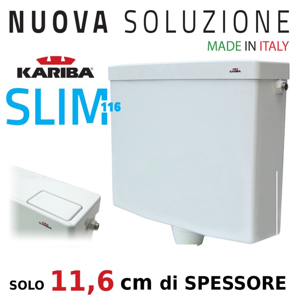 KARIBA Serie 332001 Slim 116 Cassetta Bianca Esterna a Zaino Mono Tasto