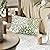 Dahlia Outdoor Lumbar Pillow Cover 12x20 Green White Floral Geometric Abstract Pillowcase Rectangle Pillow Case Cotton Linen Modern Farmhouse Cushion Cover for Sofa Couch Chair Outside Indoor Home
