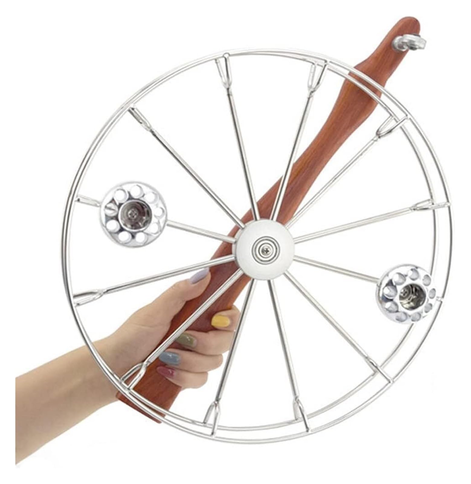 Silenciador de Acero Inoxidable con rodamientos Grandes, enrollador Carrete bloqueable Rueda Eagle, Accesorios for Volar Cometas for niños y Adultos(32cm/12.6")