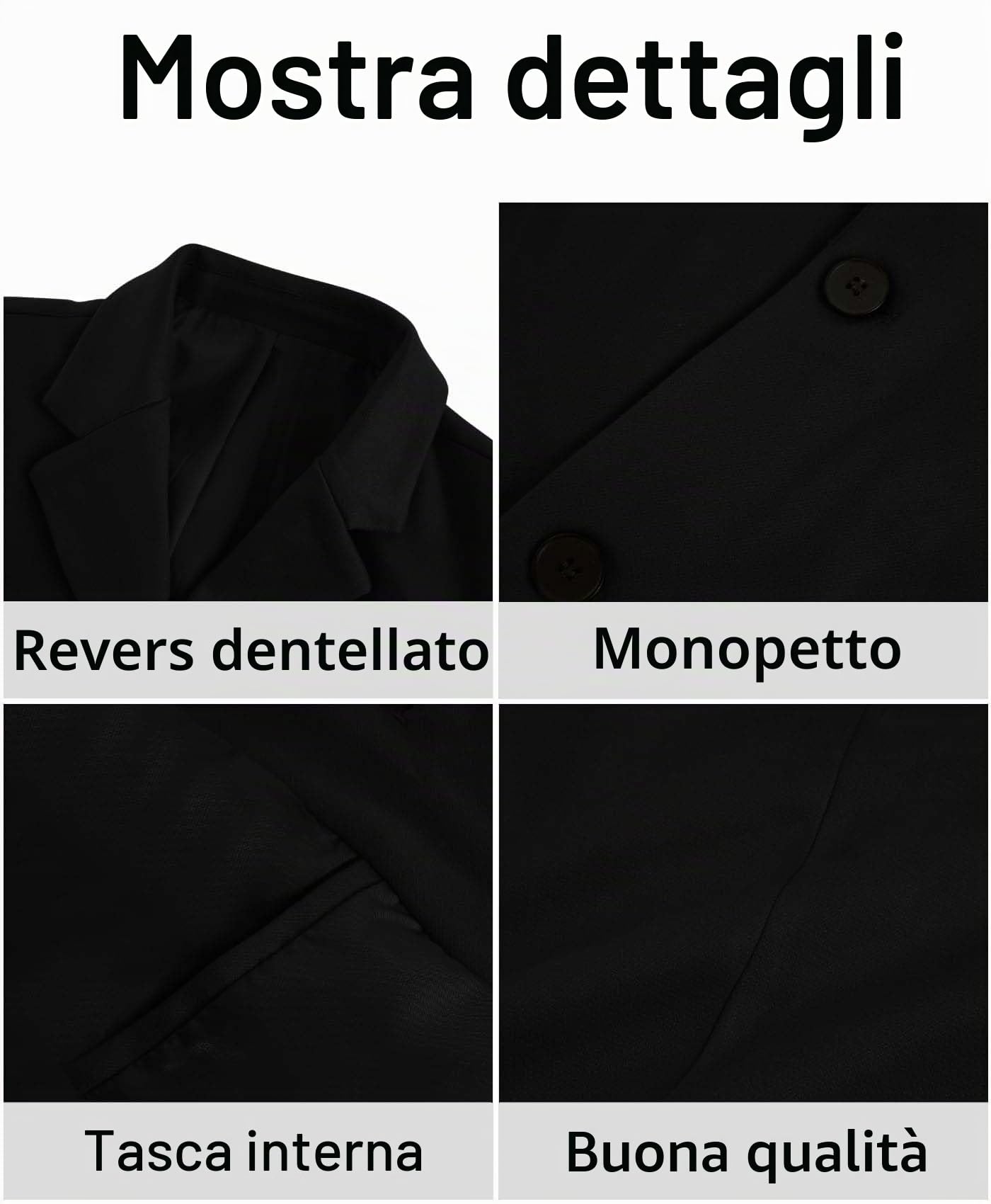 Runcati Cappotto lungo da uomo Trench Slim Fit Inverno collo tacca Giacca Monopetto Business Overcoat