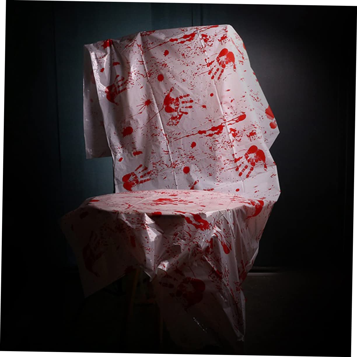 TOPBATHY 2sets Decorazioni Per Halloween Tovaglia Handprint e Grembiule Abbinato e
