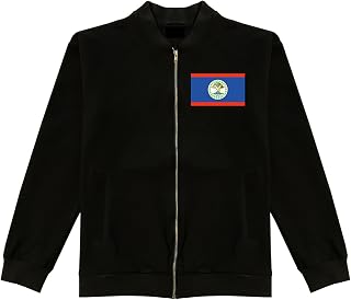 Kings Of NY Belize Flag Country Chest Cotton Bomber Jacket