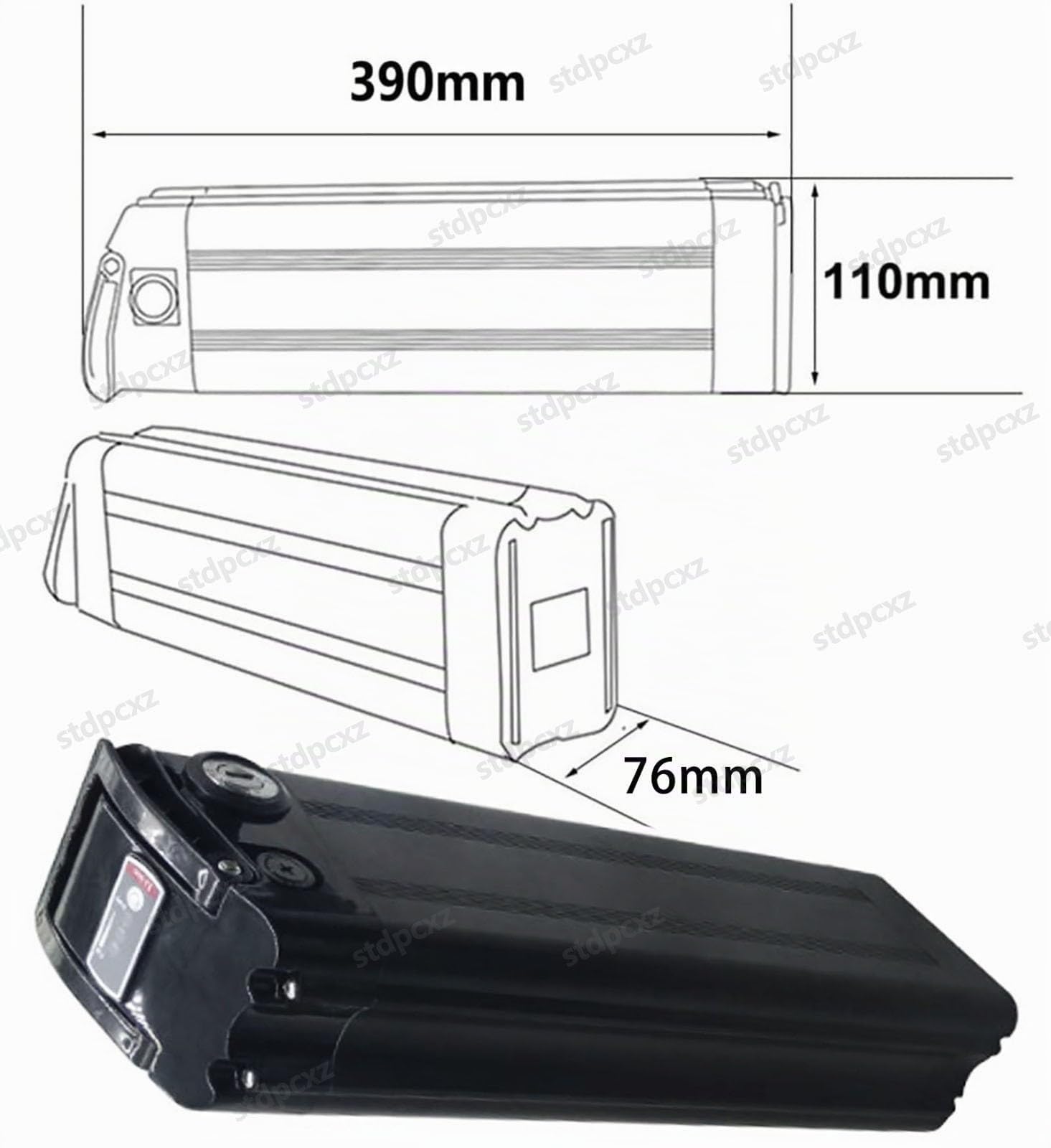 36V 10Ah 13Ah 15Ah 20Ah Batería De Bicicleta Eléctrica, Batería De Iones De Litio Batería Ebike 36V Extraíble con Cargador para Motores 250W 500W 750W