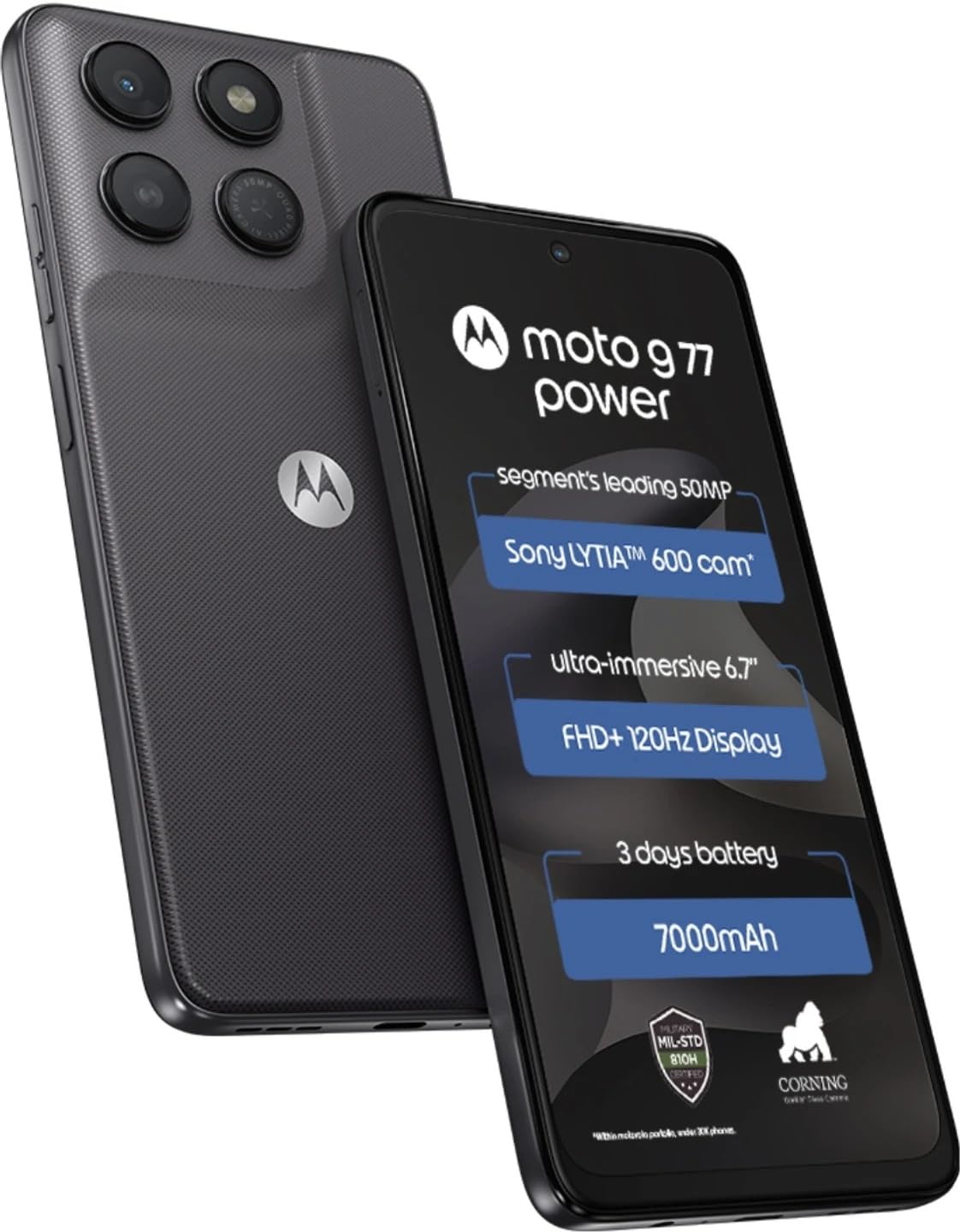 Motorola G77 Power (Pantone Impenetrable, 8GB RAM, 128GB Storage) | MediaTek Dimensity 6400 Octa-Core Processor | 50MP + 8MP AI Dual Rear Camera | 32MP Front Camera | 6.72-inch FHD+ 120Hz Display |-image-22