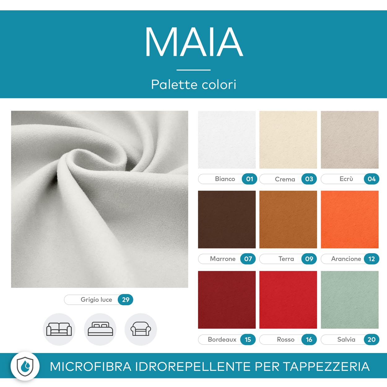 DESHOME Maia 15 Meter Stoff für Sofa, recycelt, Mikrofaser, wasserabweisend, samtige Optik, Meterware für Polstermöbel, Sessel, Kissen, Stühle, Möbel, Orange