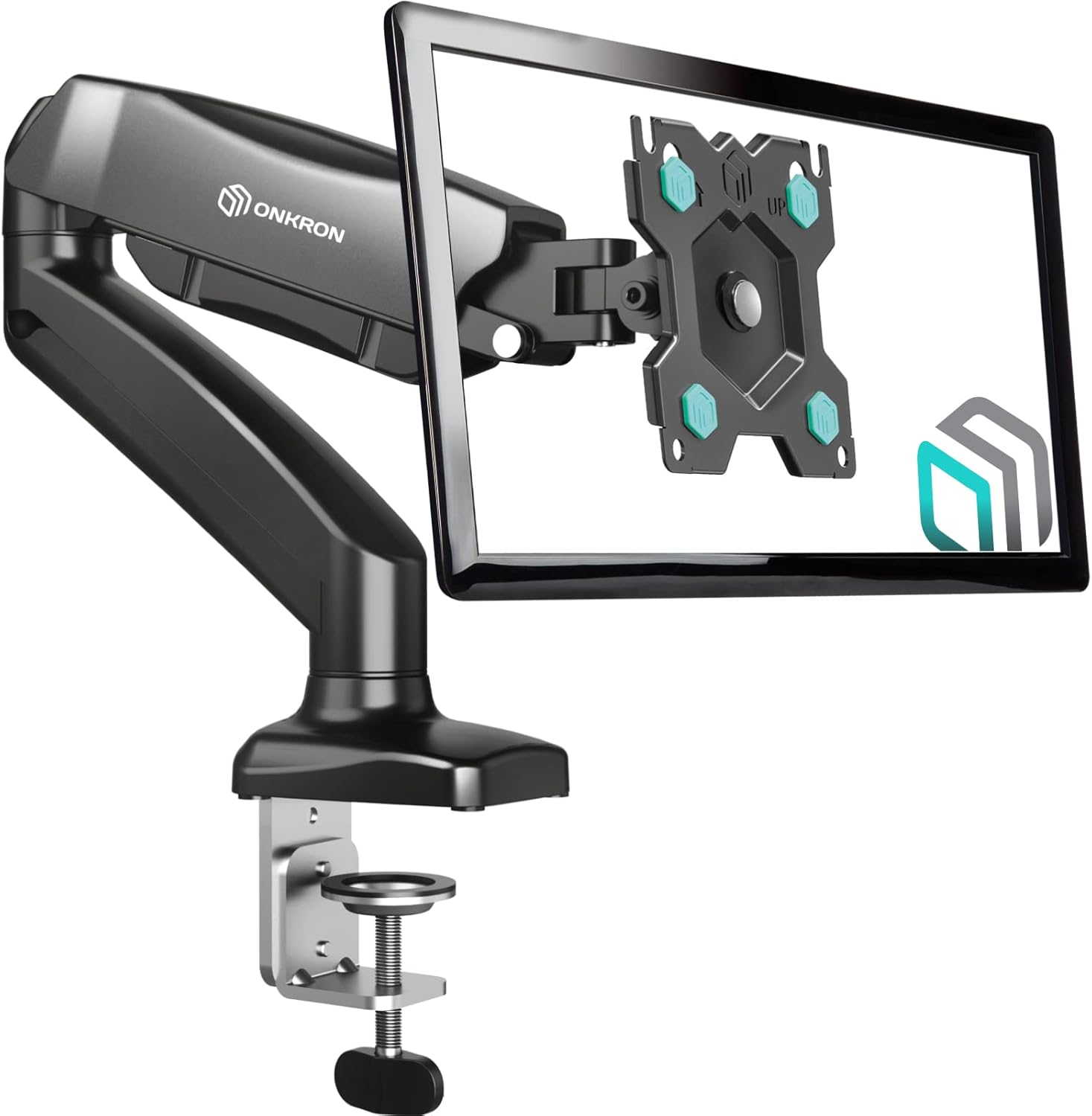ONKRON Monitor Desk Mount Arm Stand For 13 To 27 Inch Computer Screens