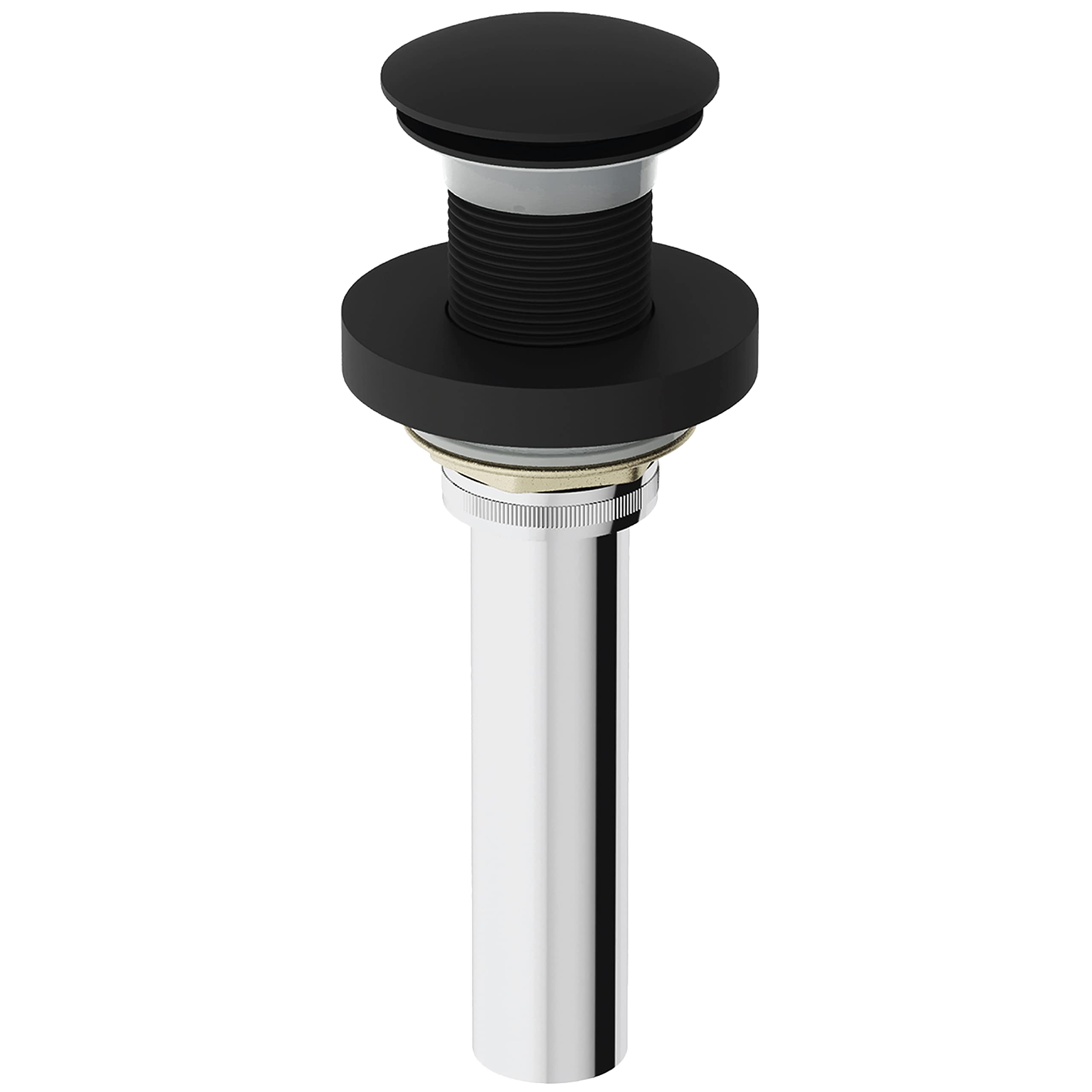 VIGOVessel Bathroom Sink Pop-Up Drain and Mounting Ring Without Overflow in Matte Black - VG07000MB