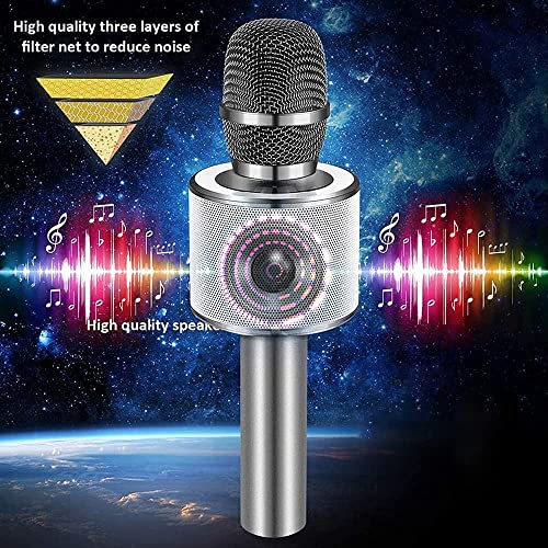 image for BONAOK Wireless Bluetooth Karaoke Microphone,3-in-1 Portable Handheld 