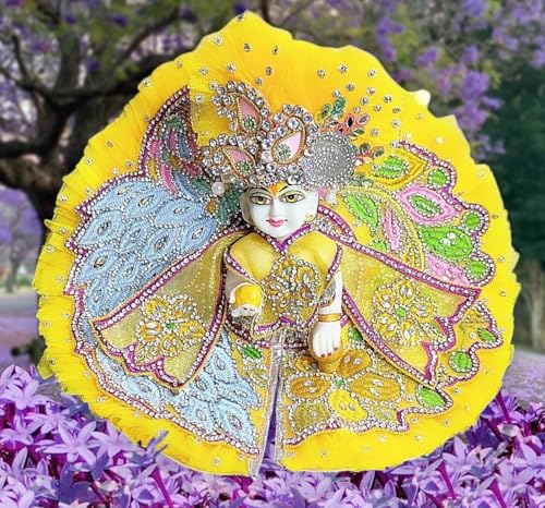 Image of Partish Laddu Gopal Heavy Janamashtmi Dress Size 1 l Ladoo Gopal Dress l Kanha Ji Poshak Size 1 2 4 5 6 (R)