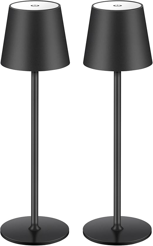 BGFHome Cordless Table Lamp LED Desk lamp,5000mAh Rechargeable Touch Night Light Wireless