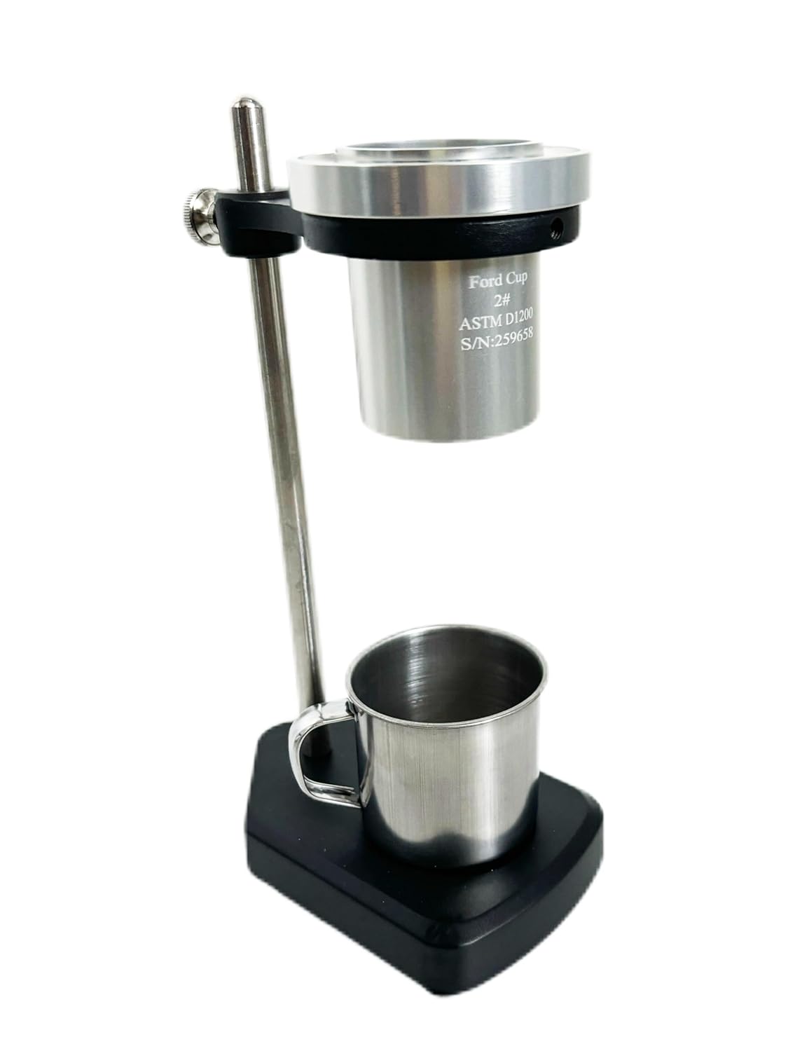 Ford Viscosity Cup#2 with Stand with Hole Diameter 2.80 mm Measuring Range 25-120 CST for Testing Thicker Fluids and Mixtures High Quality Aluminum Cup