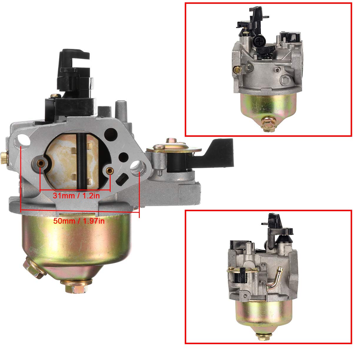 ZAMDOE Vergaser Kit für Honda GX340 GX390 13HP 11HP Toro 22308 22330 Rasenmäher-Wasserpumpen, ersetzt 16100-ZF6-V01 16100-ZF6-V00