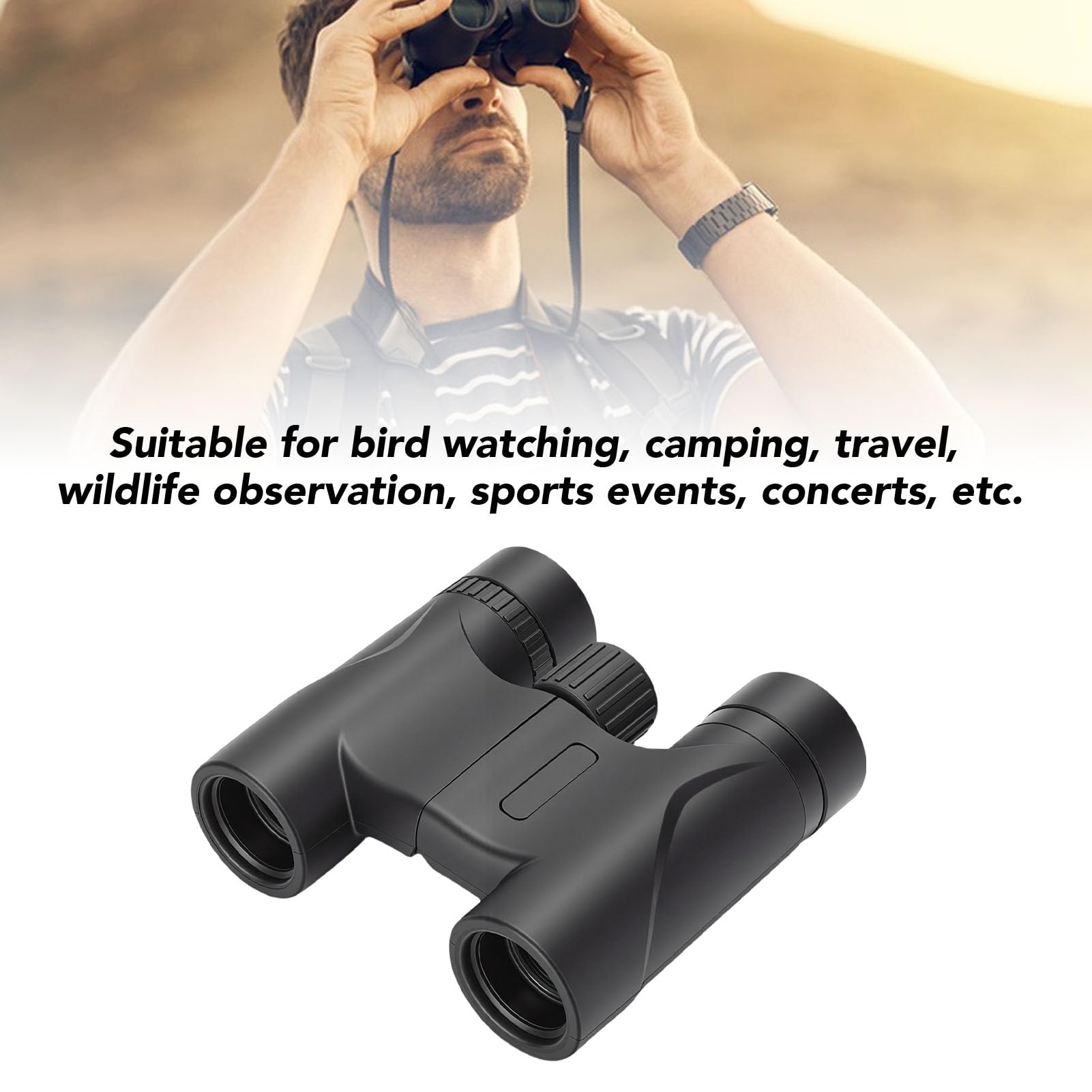 Denash Binoculares Compactos 8x21 para Observación de Aves y Viajes Al Aire