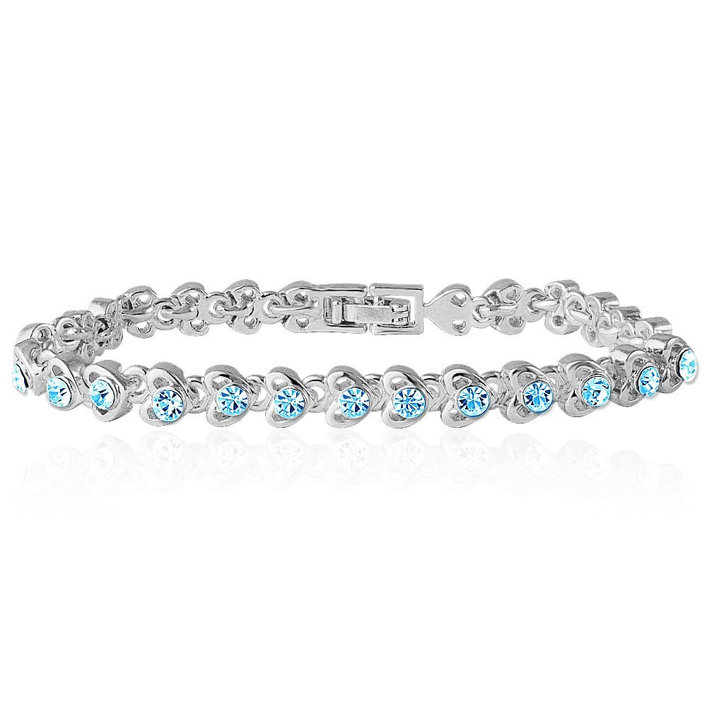 See full amazon price history chart for Mahi Rhodium Plated Tiny Blue Hearts Crystals Bracelet for Women BR1100128RBlu Mahi Rhodium Plated Tiny Blue Hearts Crystals Bracelet for Women BR1100128RBlu (B00SH33UU4) Amazon Price History, Amazon Price Tracker