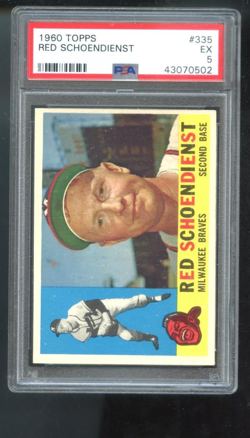 1960 Topps #335 Red Schoendienst Milwaukee Braves PSA 5 Graded Baseball Card MLB
