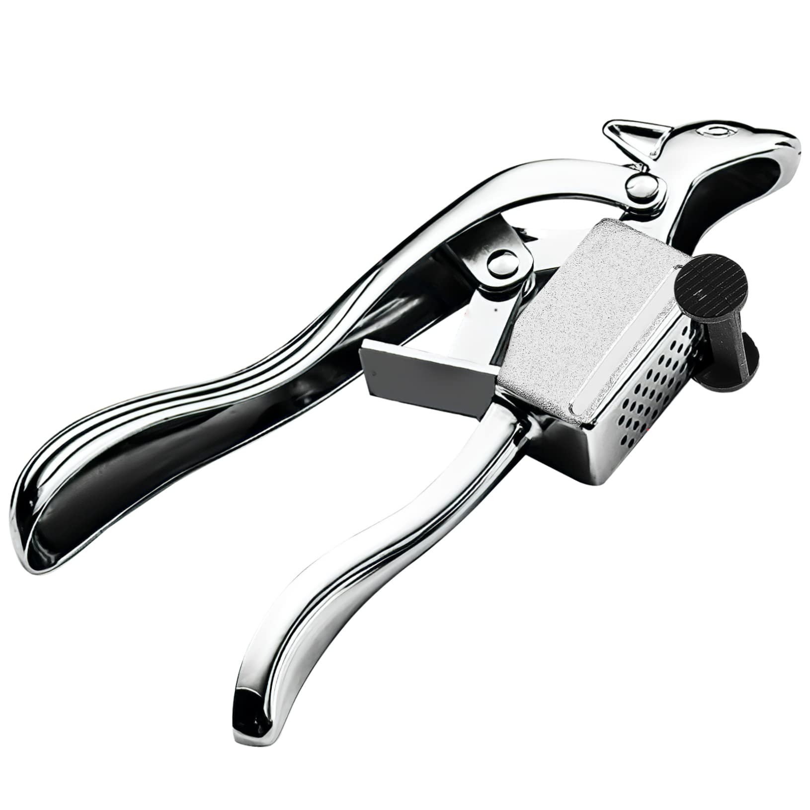 Alipis Manual Stainless Steel Garlic Press Tool Ergonomic Kitchen Mincer for Garlic and Ginger Detachable Design for Easy Cleaning and Comfortable for Home Restaurant Use