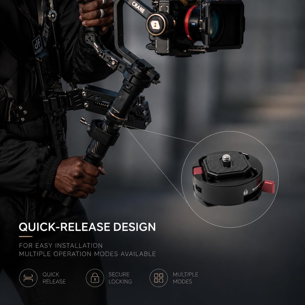 Thanos-SE Ultra Gilet de Support Gimbal avec Libération Rapide – Gilet Stabilisateur Steadycam pour DJI Ronin RS4 Pro, RS3 Mini, RS3 Pro RS4 Pro RS5 et Caméras, Charge 2–8 kg pour Vidéastes