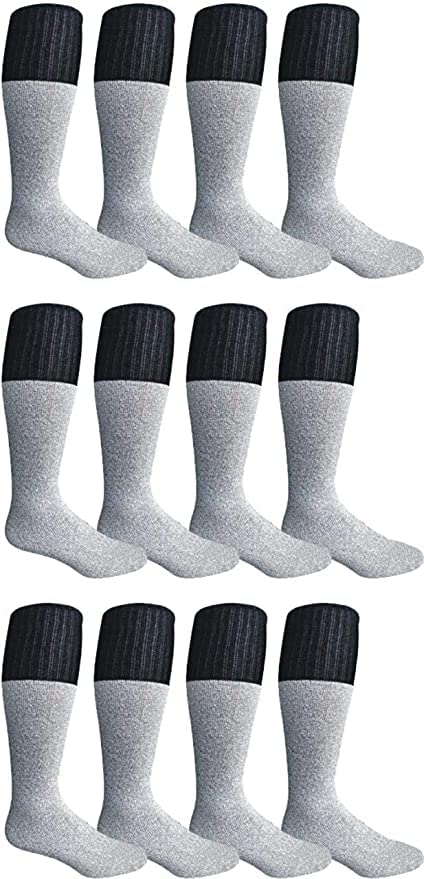 Thermal Socks - Heavy Duty Tube insulated socks Ultra Warm Thick Boot Socks Fits Size 9-15 Men’s/Women’s