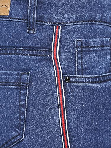 Image of HIGH STAR Women Blue Slim Fit Mid-Rise Clean Look Stretchable Jeans (34)