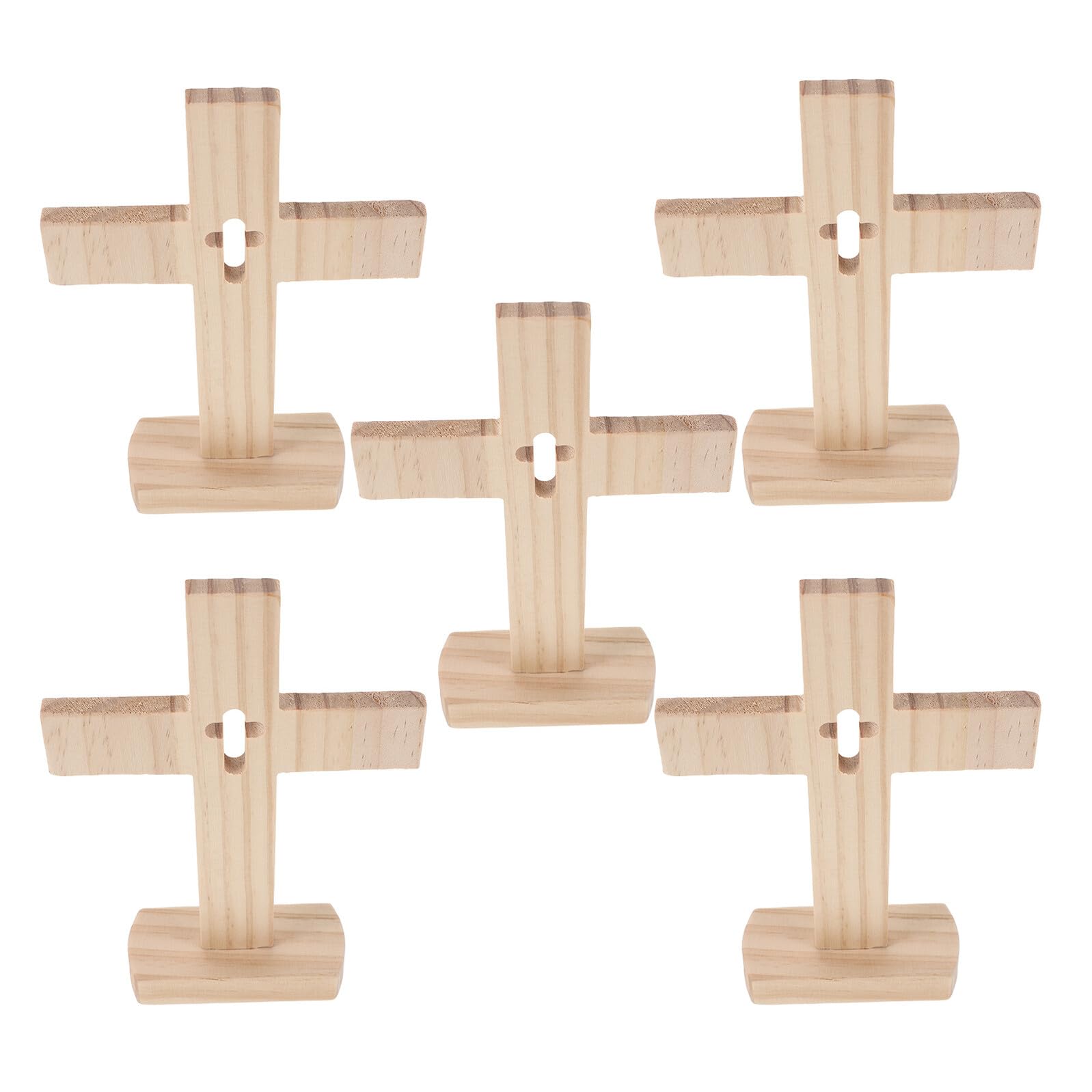 Cruz de madera cristiana para altar escritorio hogar diseño compacto y estable de pino
