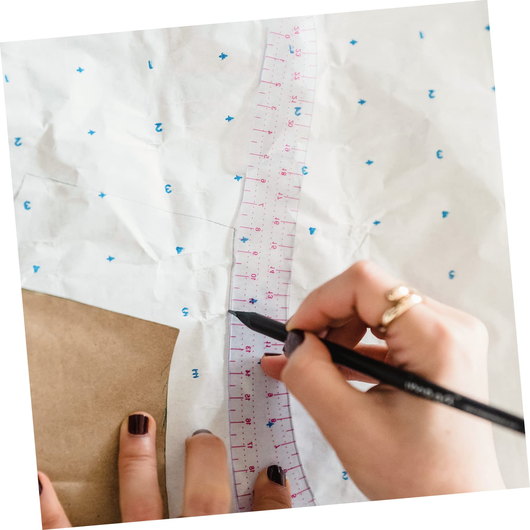 Ciieeo Herramientas De Corte Regla Curva Para Ropa Regla De Costura De Plástico Para Prueba De Ropa Taller