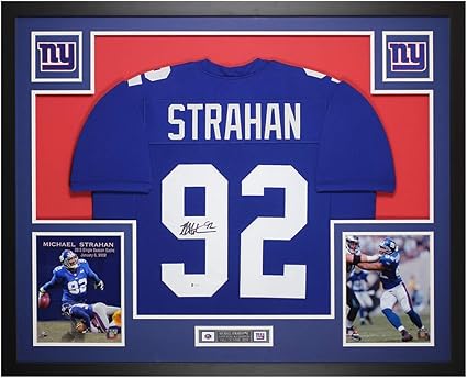 Michael strahan signed football Clearance