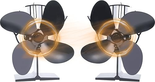 KIAASDSY - Ventilador de 4 aspas, ventilador de estufa de leña, ventilador de chimenea, ventilador de calor, accesorios para estufa de leña, disponible en Yaxa Venezuela