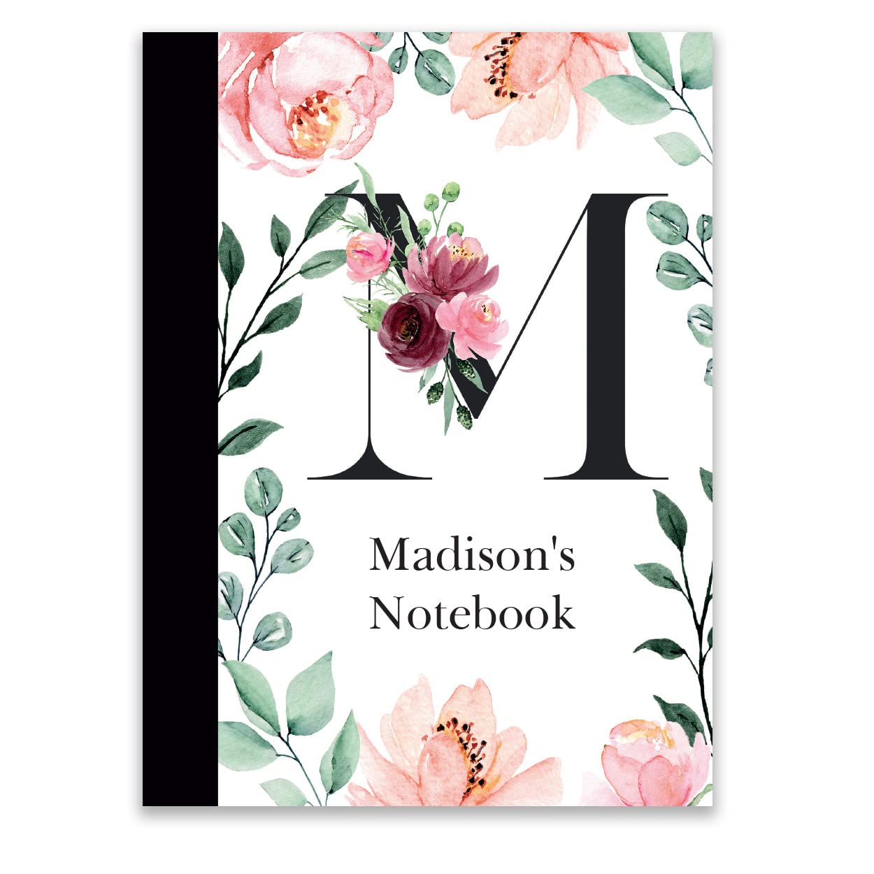Paper Themes Personalised 60 Page Notebook (A4, Watercolour Flowers M)