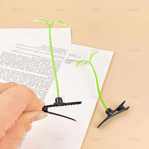 Miniatura 8 de AUEAR, Paquete de 20 pinzas para el cabello con brotes de frijoles verdes, horquillas divertidas para el cabello, horquilla para mujeres y niñas,