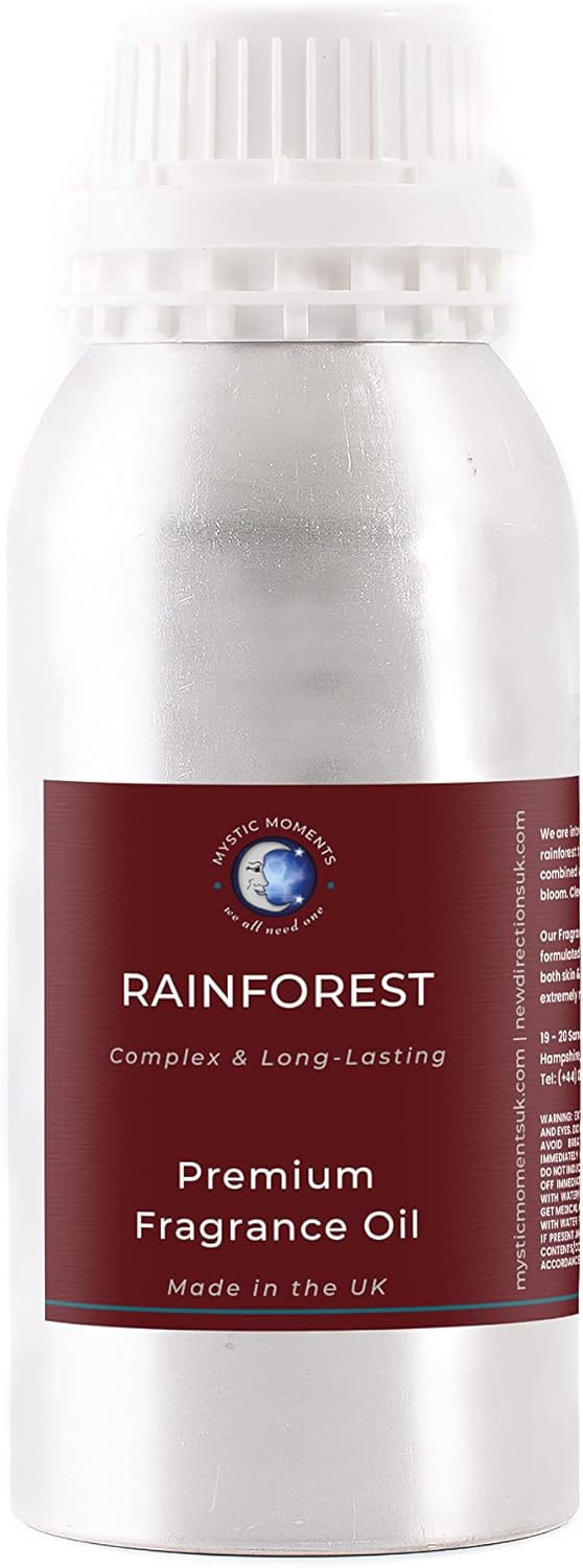 Mystic Moments | Rainforest Fragrance Oil - 500g - Perfect for Soaps, Candles, Bath Bombs, Oil Burners, Diffusers and Skin & Hair Care Items