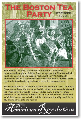 American Revolution: The Boston Tea Party - Classroom Poster