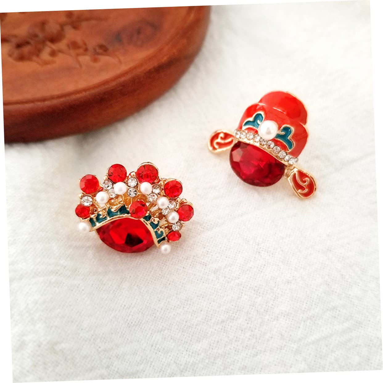 Women's Jewelry Elegantes y delicados 2 Piezas Broches de Maquillaje de ópera China Broche de Camisa de para Mujeres decoración de alfiler de Solapa versátil Flower Brooch