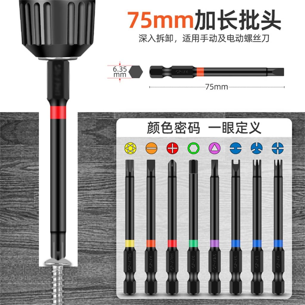 68-piece Screwdriver Bit Set Mini Ratchet Wrench Household Cross Hexagonal Screwdriver Set