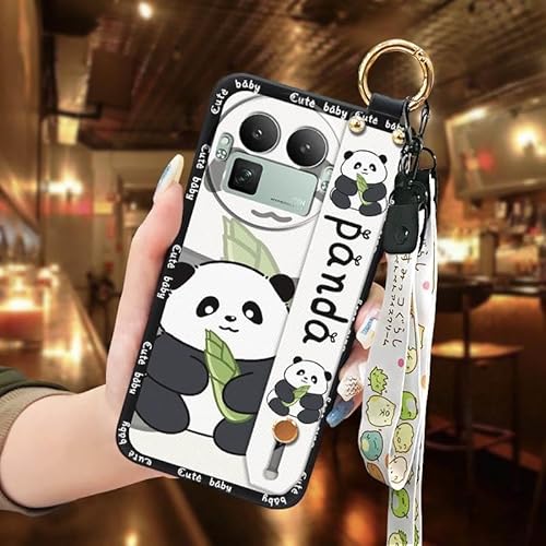 Phone Case Compatible with Realme GT8 Pro China, Waterproof Durable Lanyard Wristband Anti-dust Anti-knock Ring Soft case Dirt-r