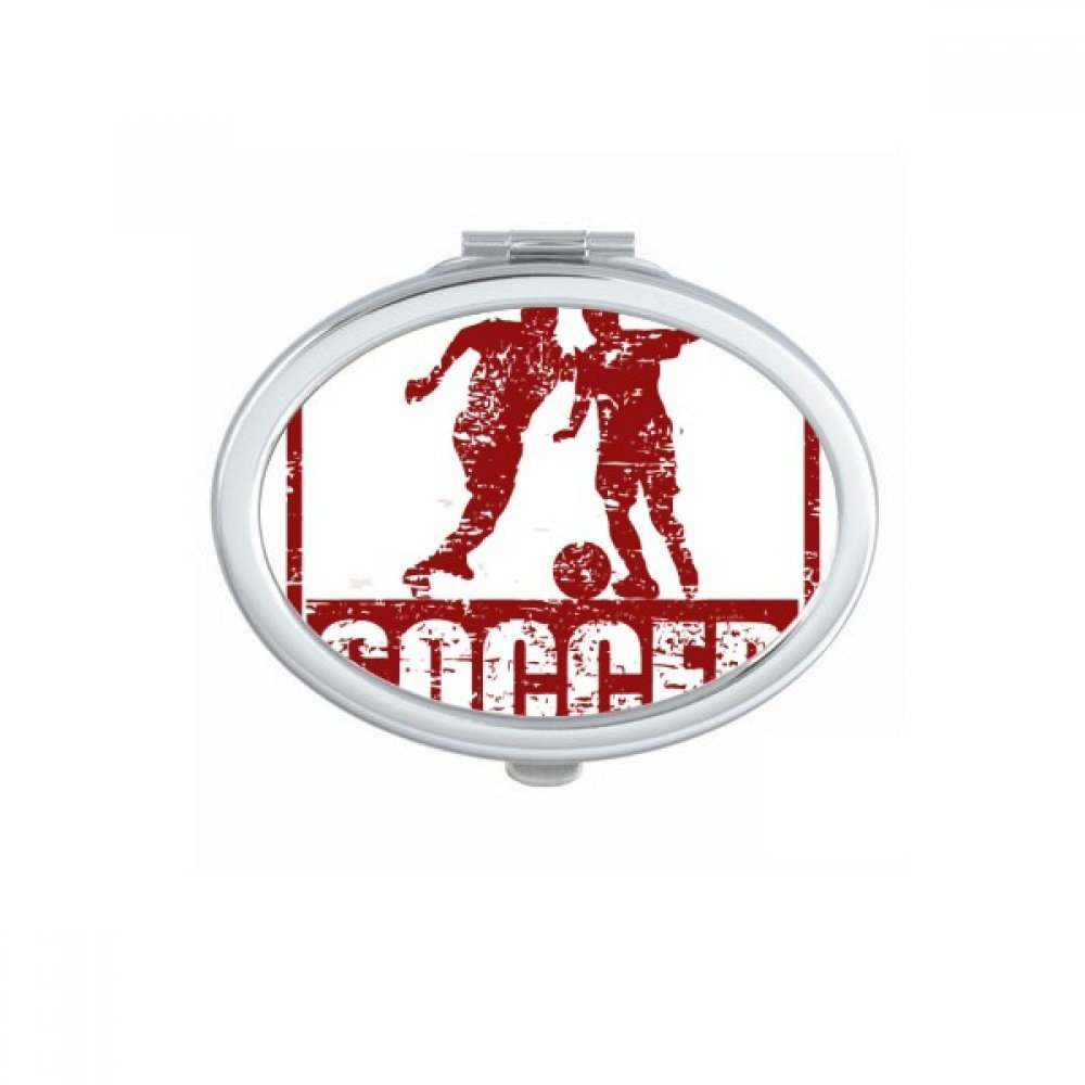 Miroir compact de football mignon, le cadeau fait main idéal