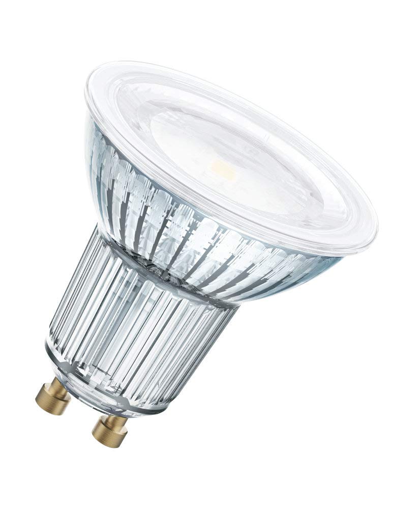 OSRAM LED STAR PAR16 Lote de 10 x Bombilla LED reflectora, Casquillo GU10, 2700 K, 6,90 W, Equivalente a 80W, Blanco cálido