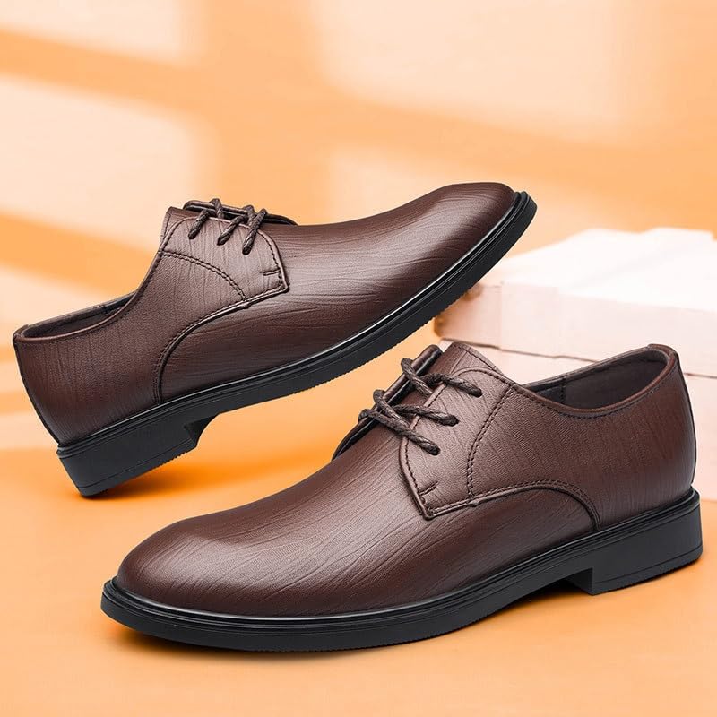 Men's Leather Lace Up Platform Oxfords Shoes Casual Comfort Formal Work Wedding Shoes Business Breathable Comfort Dress Shoes2