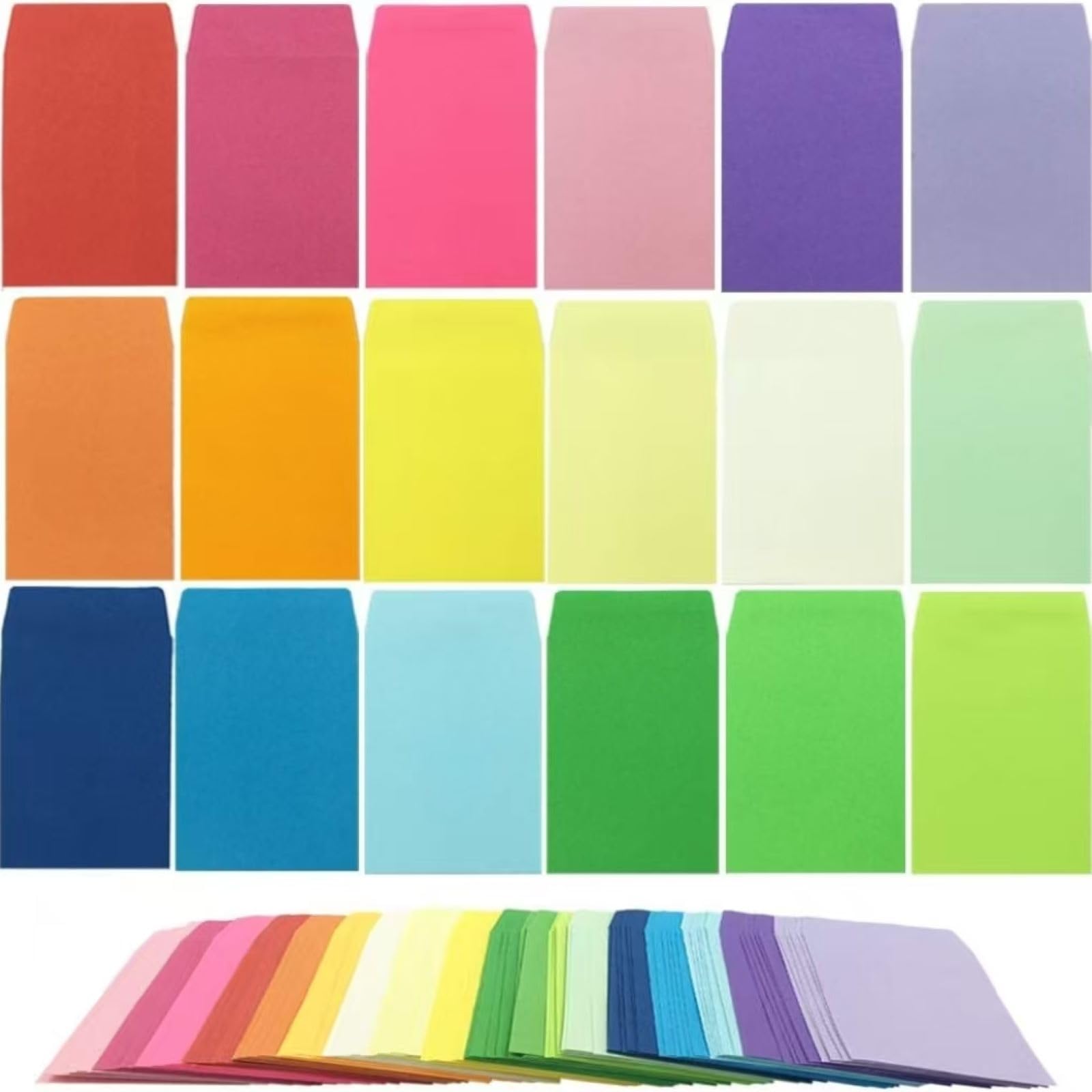 Rayyan Envelope, Cash Stuffing Envelopes, Gift Envelopes for Cash Small Blank Envelopes, Coin Envelopes, Party Supplies Money Envelope, Mailing Envelopes, Key Paper Stationery (Pack of 100)